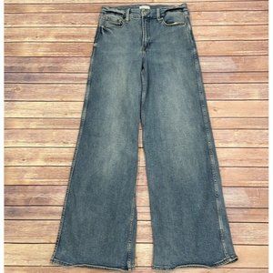 Good American Good Skate Jeans Indigo208 Wide Leg High Rise Light Wash